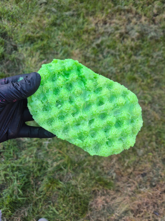 soap sponge UK exfoliating scented shower sponge in clamshell