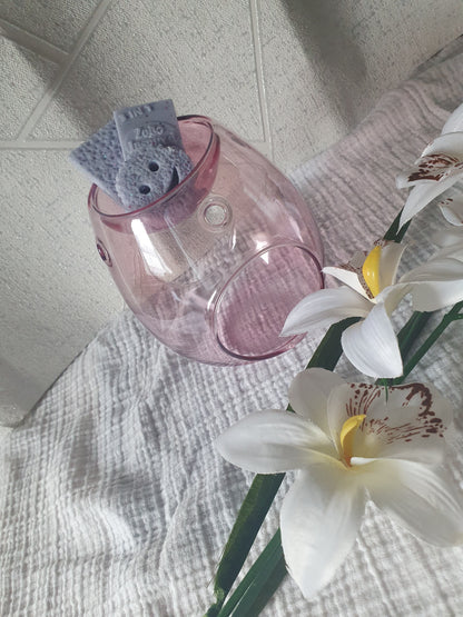 Round Glass Wax Melt Burner - Pink